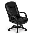 Black office chair on a white background