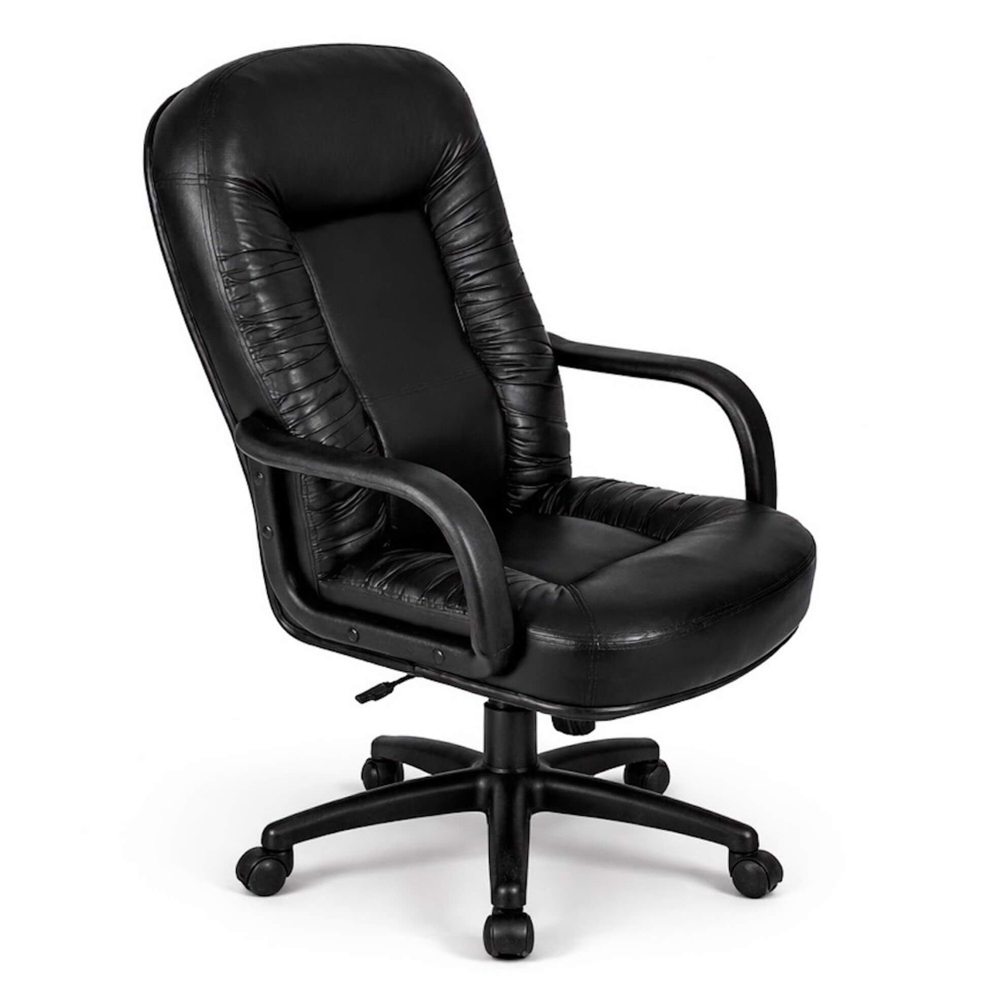 Black office chair on a white background